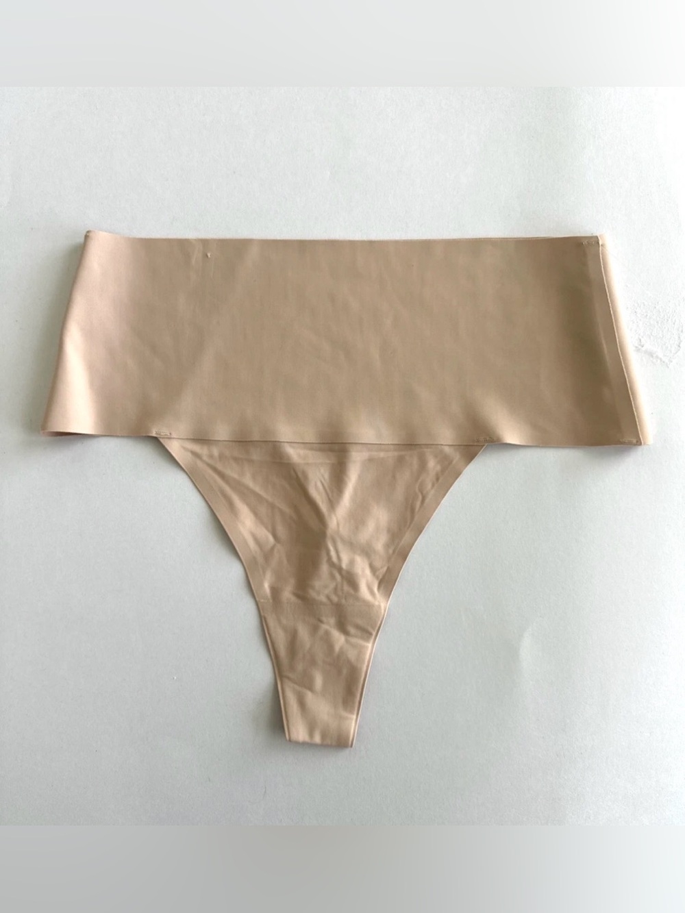 Rene Rofe F.I.T High Waist Seamless No Show Shaping Thong M  -Tan-